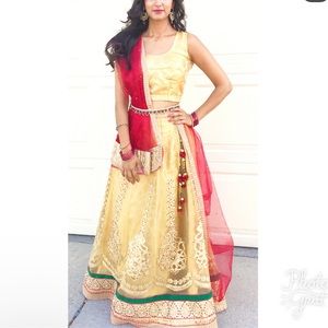 Red & gold Lehenga choli set